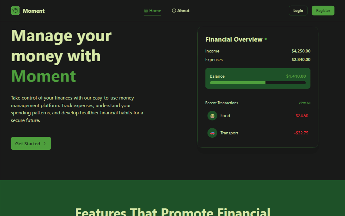 Moment – Personal Finance App